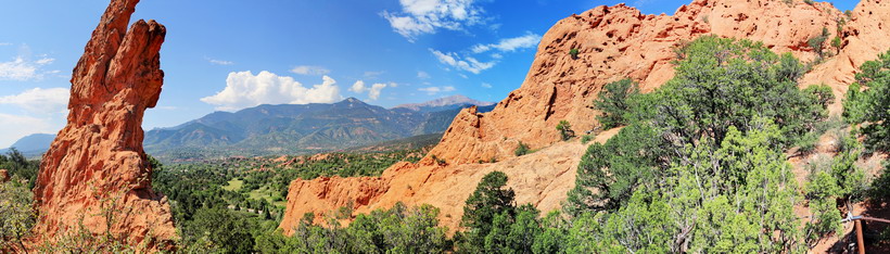 Panorama from the Garden of the Gods in Colorado.