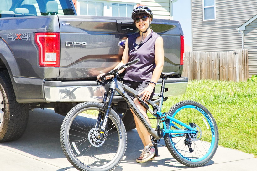 Me and my new bike, heading out.