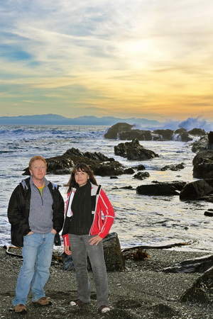 Visiting my brother in Victoria, BC, on a drive up to Port Renfrew to watch the tide.