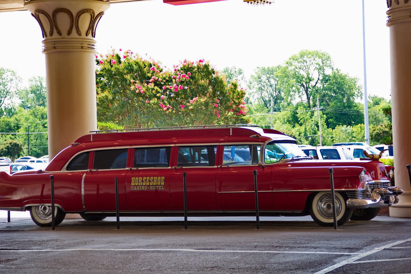 Outside Harrah's, Mississippi sits this Texas looking limo.
