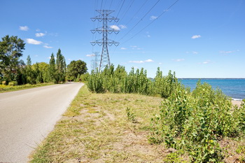 Confederation park trail in Hamilton, ON along Lake Ontario.