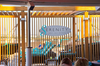Serenity, 21 plus area on the Carnival Legend