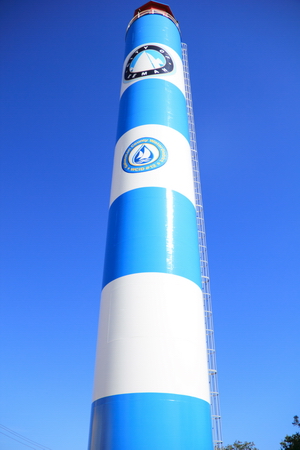 The Keemah Lighthouse and Water tower.