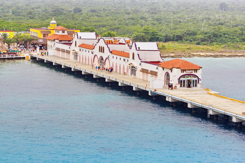 The cruise shopping plaza at the carnival cruise pier, a couple miles south of downtown