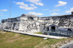 Fort Charlotte from the outside, in Nassau, Bahamas