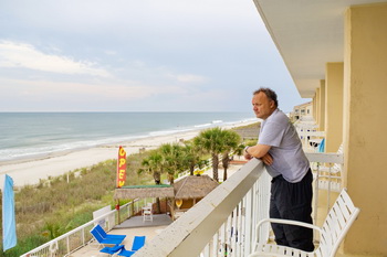 Arriving to Surfside Beach, Holiday Inn for Bike Week 2012 with an ocean view room.  