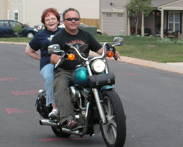 First time on a motor bike.