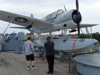 Shawn and Len touring the USS North Carolina in Wilmington, NC.
