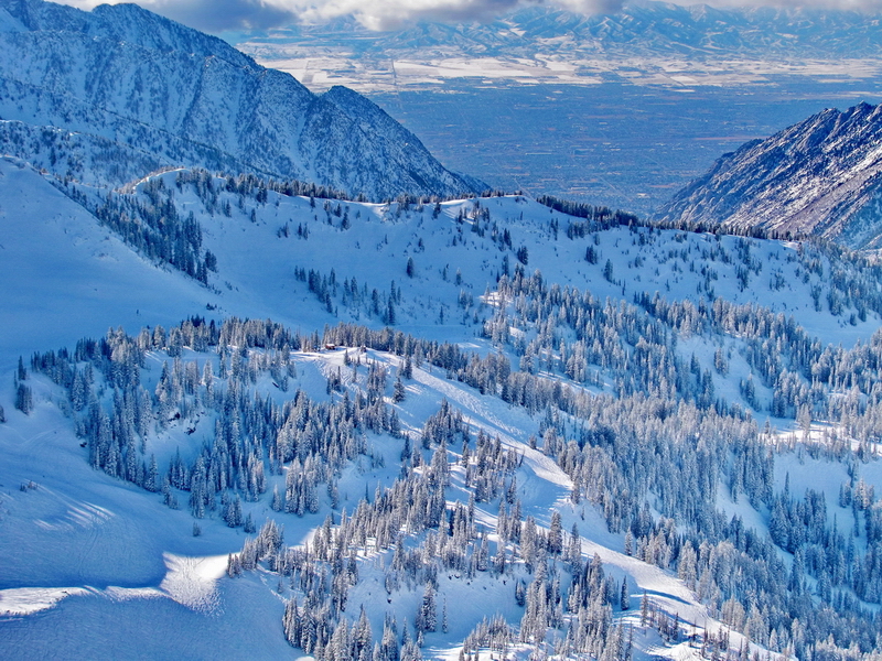 Salt Lake City from the back side of Snow Bird.