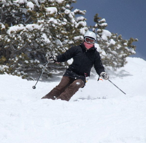 Skiing Mustang at BreckenRidge