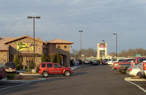 Circle the parking lot to find a spot...Recession and all.