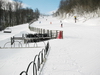 Green (easy) Boggie Run, and terrain park coming down to Blue Ridge Express