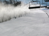 Snow guns blasting the Big Acorn run.