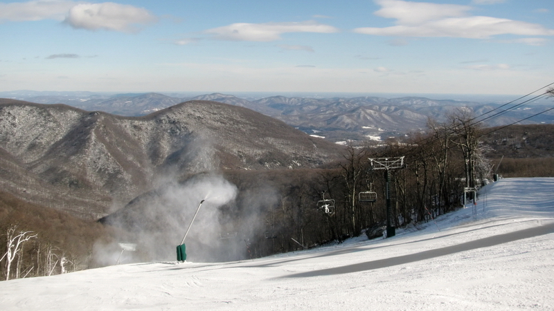 Wintergreen Ski Hill, nestled in the Viginia Hills.