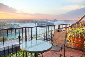 View from the Crown Plaza Balcony in Niagara Falls.