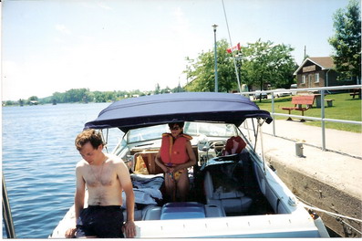 Grant and Donna, 1996 Boat trip  up the Trent Severn.